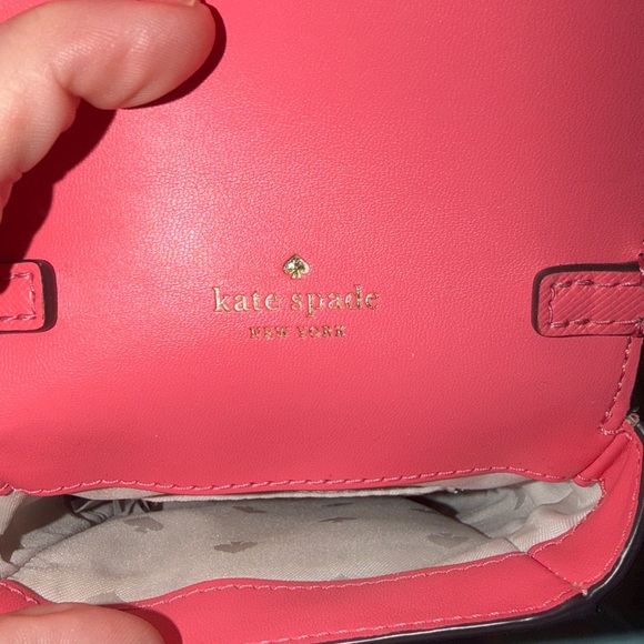 Kate Spade New York Saffiano Pink Leather Crossbody Bag EUC used 2x - Picture 7 of 7